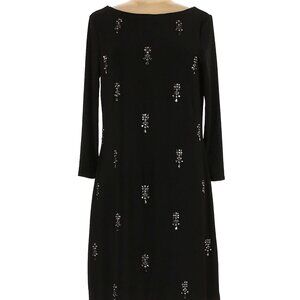 NWTS White House Black Market Black Embellished Shift Dress – Size Medium